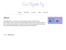 Tablet Screenshot of erinelizabethfay.com